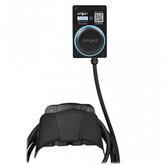 Σταθμός φόρτισης EV EVPoint EV7 Type 2 Tethered | 7,4 kW AC | Μαύρο χρώμα