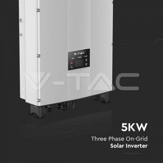 Ηλιακός μετατροπέας 5 kW On Grid με οθόνη LCD & διακόπτη DC Τριφασικό 5YRS Εγγύηση IP66